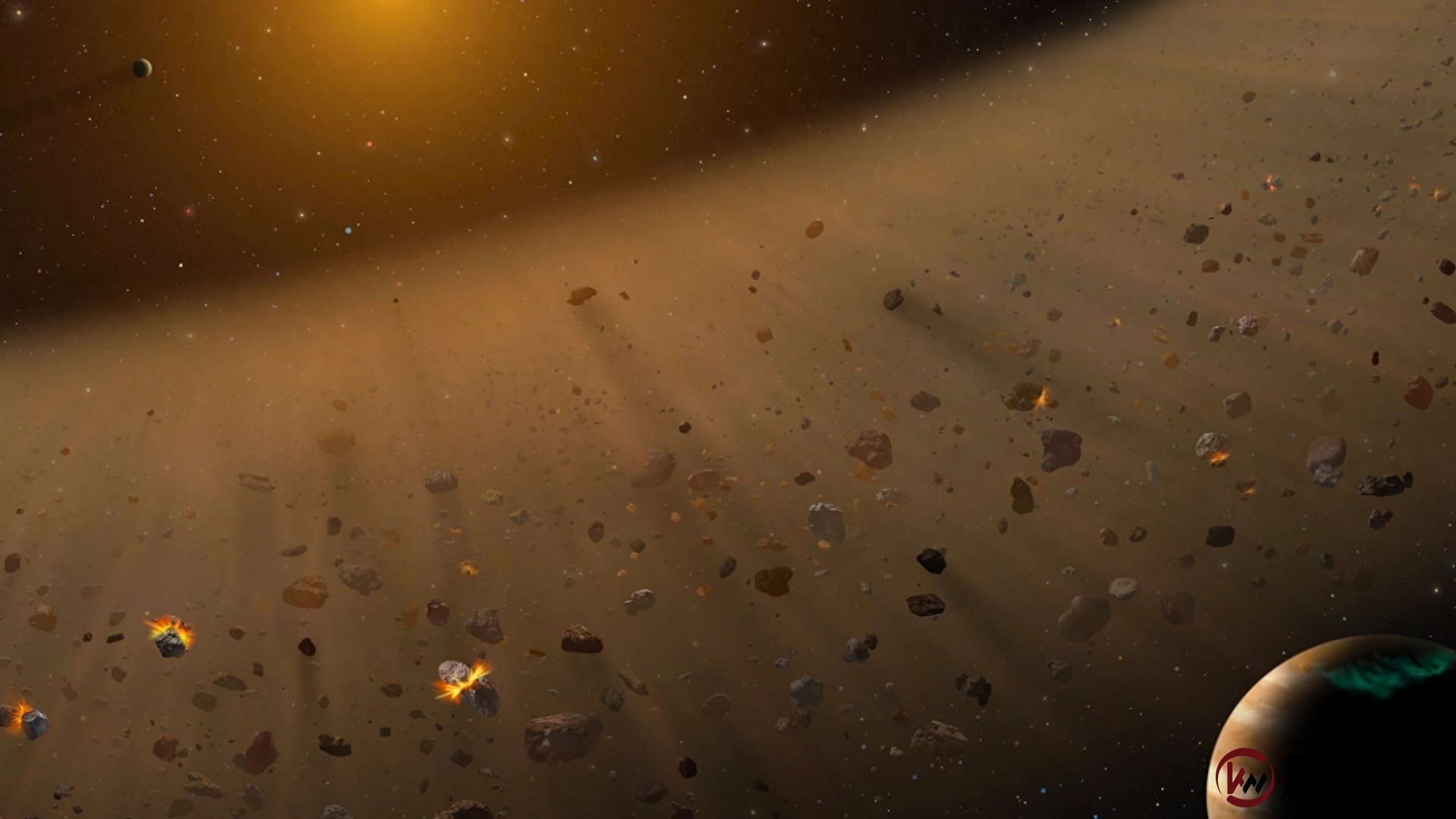 宇宙中的一颗行星解体，形成了太阳系中的小行星带？